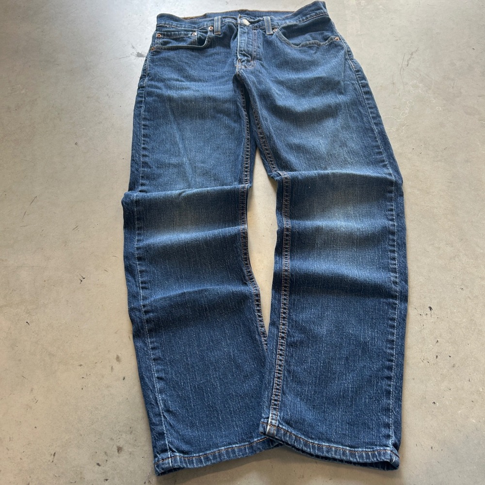 Levis 559 Relaxed Straight Leg Jeans Mens 30x30 Medium Wash Blue Denim